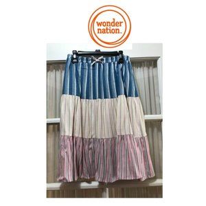 Wonder Nation multi-print skirt; girls size 14/16